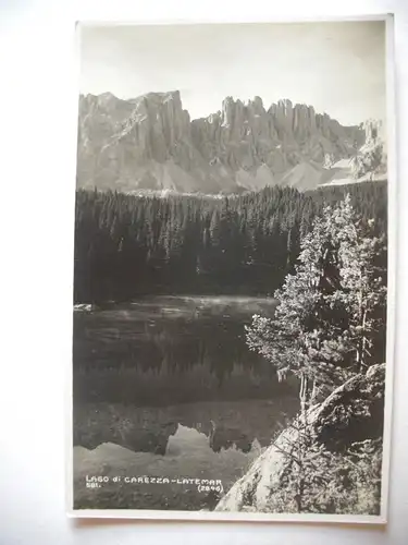 Alte AK Lago die Carezza Latemar Dolomiten [aE511]