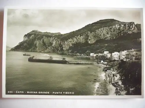 Alte AK Capri Marina Grande Punta Tiberio [aE518]