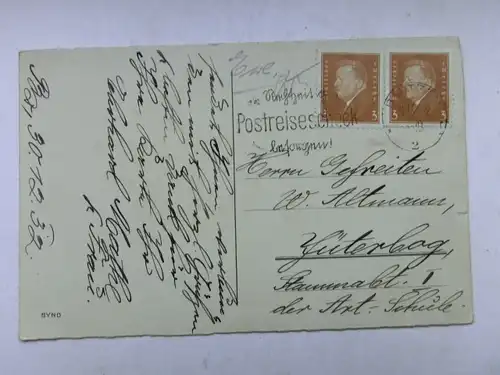 Alte AK Grußkarte Neujahr Kleeblätter Klee 1932 [aX954]