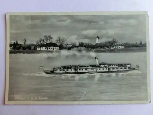 Alte AK Altenwörth Donau Schifffahrt (m. Knick) [aU300]