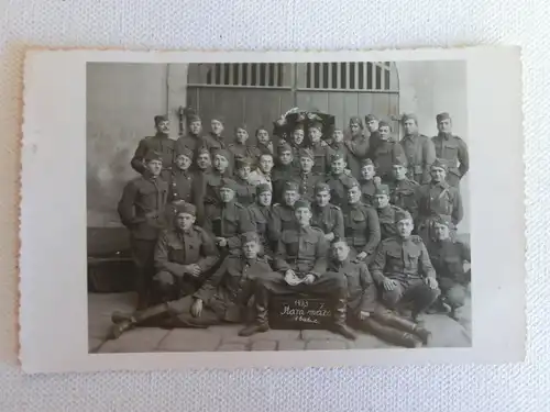 Alte AK Original Foto Gruppenfoto Soldaten 1933 13,5 x 9 cm [aX894]