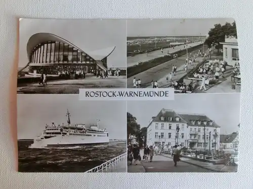 Alte AK Rostock Warnemünde 14,5 x 21 cm [aX898]