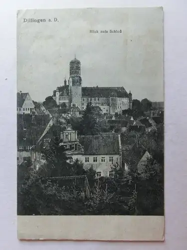 Alte AK Dillingen Blick aufs Schloß 1919 [aU273]