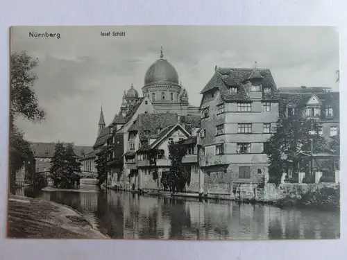 Alte AK Nürnberg Insel Schütt um 1925 [aU325]