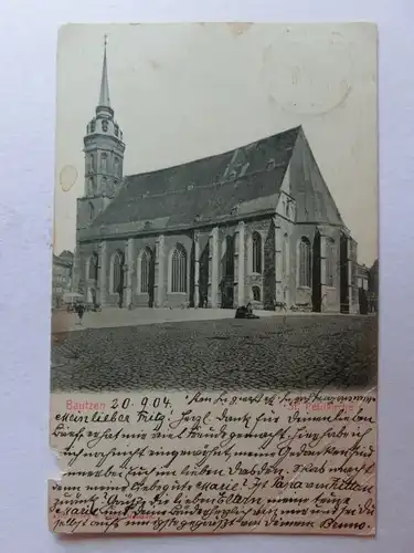 Alte AK Bautzen 1904 (fleckig und beschädigt) [aU251]