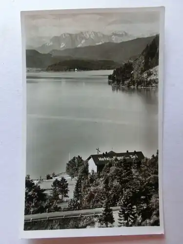 Alte AK Urfeld Walchensee Hotel Post um 1935 [aU255]