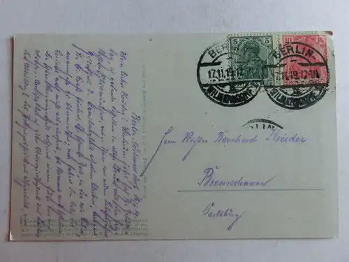 Alte AK Gemäldekarte Rothenburg Tauber Beckert 1919 [aU264]