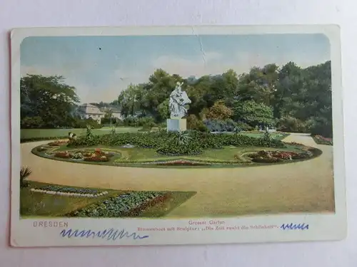 Alte AK Dresden Großer Garten um 1920 [aU277]