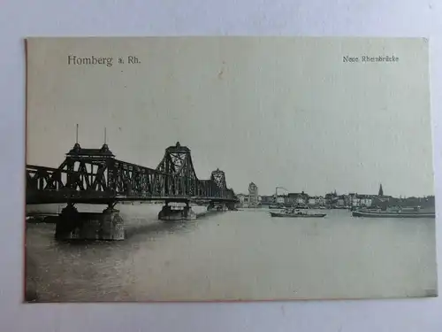 Alte AK Homberg Neue Rheinbrücke 1907 [aU278]