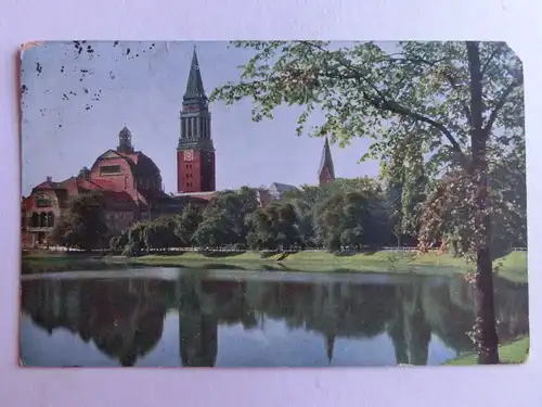 Alte AK Kiel Partie am Kleinen Kiel 1921 [aU283]