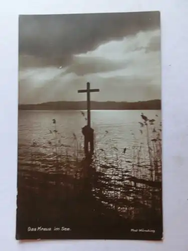 Alte AK Berg Starnberger See Kreuz König Ludwig [aN745]
