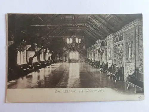 Alte AK Eisenach Wartburg Banketsaal 1915 [aN761]