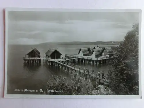 Alte AK Unteruhldingen Pfahlbauten [A1489]