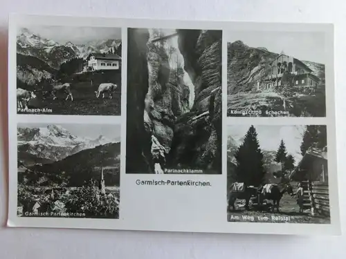 Alte AK Garmisch Partenkirchen Mehrbildkarte [A1493]