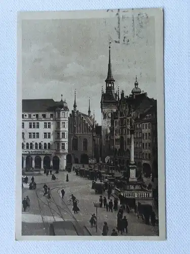 Alte AK München Marienplatz 1925 [aX913]