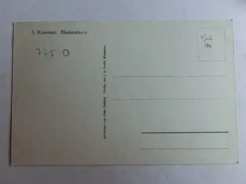 Alte AK Konstanz Rheinturm [aO1295]