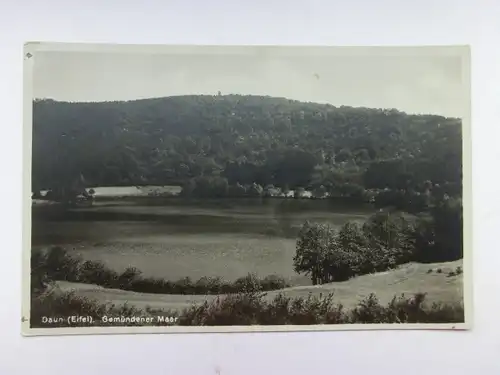 Alte AK Daun Eifel Gemündener Maar [aO1302]