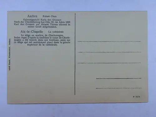 Alte AK Aachen Kaiserdom [aO1313]