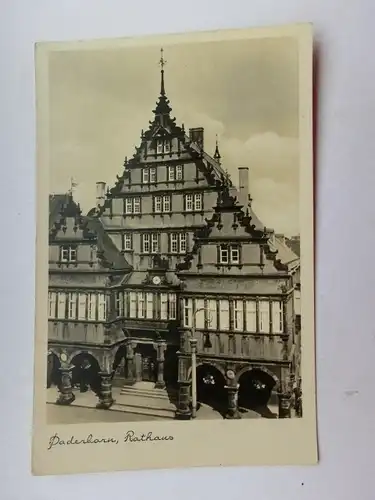 Alte AK Paderborn Rathaus 1936 [aO1316]