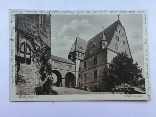 Alte AK Marburg Schloßpartie 1919 [aO1318]