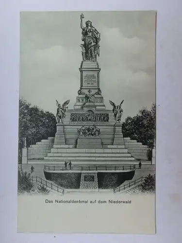 Alte AK Rüdesheim Nationaldenkmal Niederwald um 1910 [aO1332]