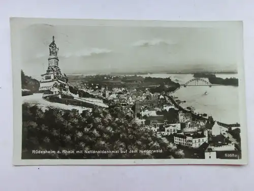 Alte AK Rüdesheim Nationaldenkmal 1928 [aO1340]