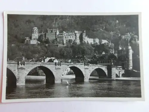 Alte AK Heidelberg Neckarbrücke u. Schloß [aN725]