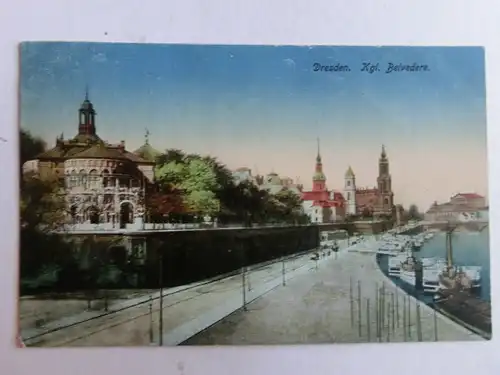 Alte AK Dresden Kgl. Belverdere 1917 [aN737]