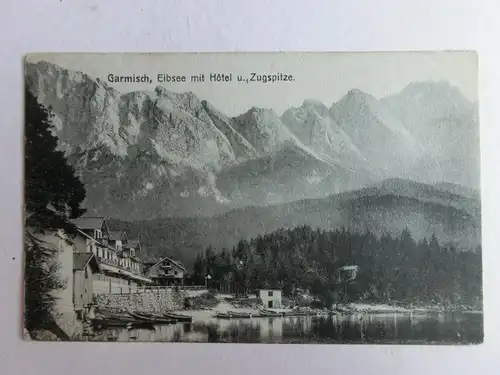 Alte AK Garmisch Partenkirchen Eibsee  1909 [aO1288]