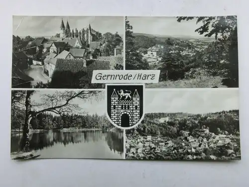 Alte AK Gernrode Harz Mehrbildkarte [aX874]