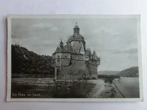 Alte AK Kaub Die Pfalz um 1930 [aO1145]