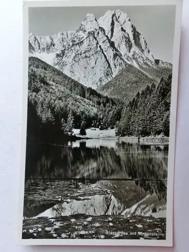 Alte AK Riessersee mit Waxenstein [aO1163]