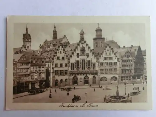 Alte AK Frankfurt Römer um 1920 [aO1186]