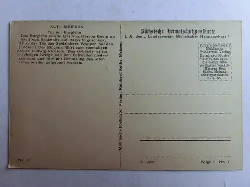 Alte AK Meissen Tor am Burglehn [aO1193]