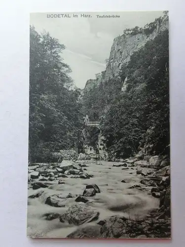 Alte AK Bodetal im Harz Teufelsbrücke [aO1194]