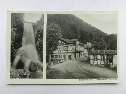 Alte AK Lichtenhainer Wasserfall Sächsische Schweiz [aX802]