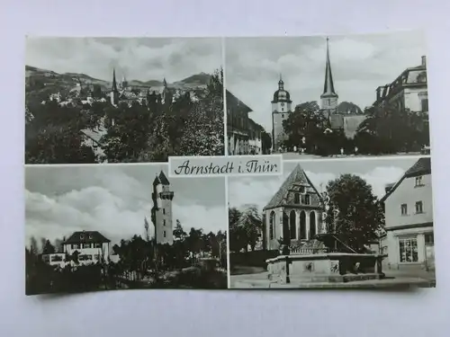 Alte AK Arnstadt Thüringen Mehrbildkarte [aX823]