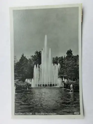 Alte AK Karl Marx Stadt Schloßteichanlagen [aX824]