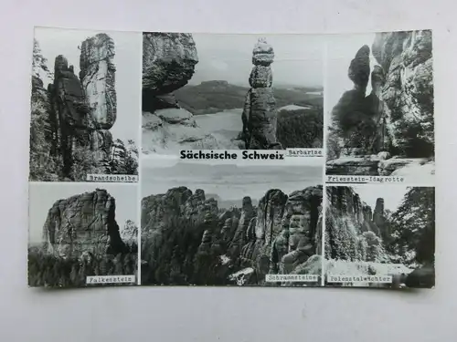 Alte AK Sächsische Schweiz Mehrbildkarte [aX832]