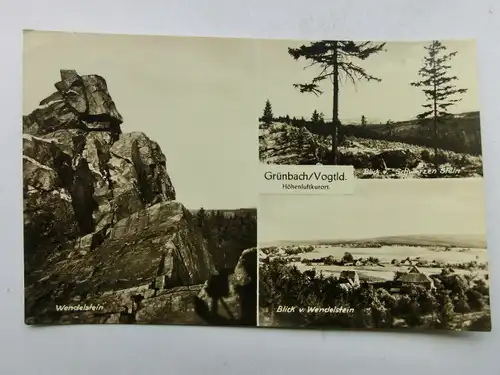 Alte AK Grünbach Vogtland Mehrbildkarte [aX855]