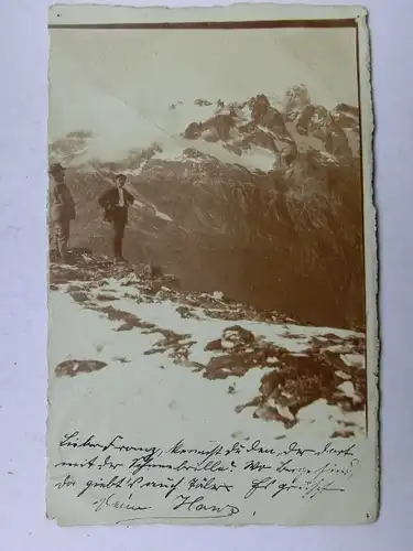Alte AK Unbekannter Ort Berge Bergsteiger  [aX436]