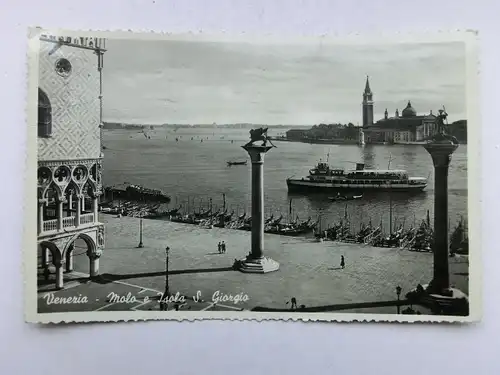 Alte AK Venezia Venedig Molo e Isola S. Giorgio [aX456]