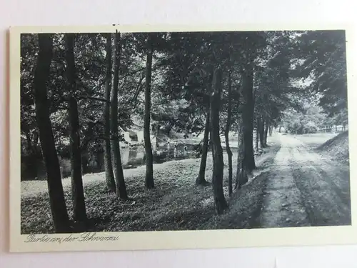 Alte AK Unterweißbach Partie an der Schwarza um 1940 [aX602]