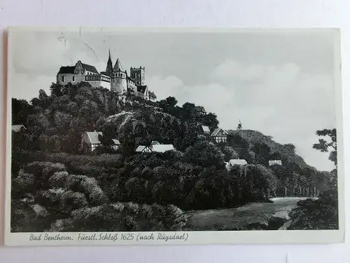 Alte AK Bad Bentheim Fürstl. Schloß 1958 [aX605]