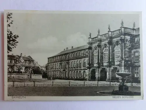 Alte AK Bayreuth Neues Schloß um 1940 [aX607]
