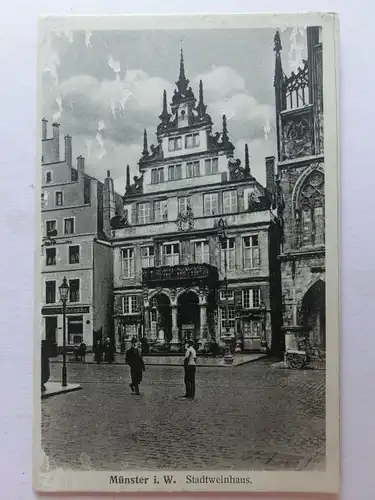 Alte AK Münster Stadtweinhaus (beschädigt, m. Abrieb) [aX613]