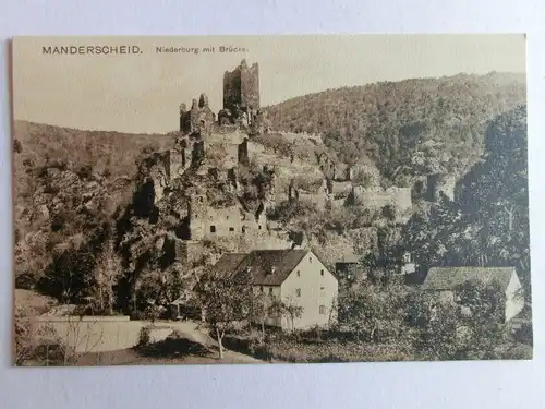 Alte AK Manderscheid Niederburg mit Brücke [A1479]