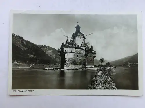 Alte AK Kaub Caub Die Pfalz 1935 [aX398]