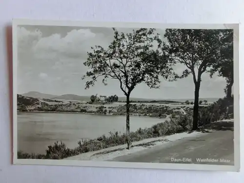 Alte AK Daun Eifel Weinfelder Maar [A1504]
