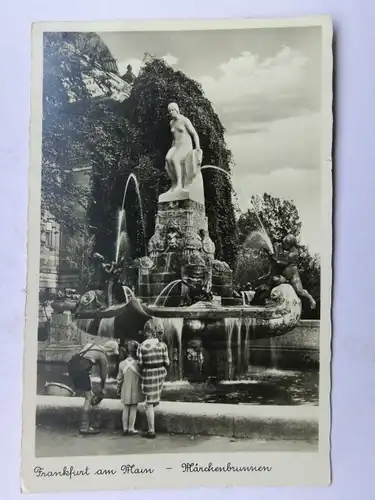 Alte AK Frankfurt Märchenbrunnen 1941 [aX409]